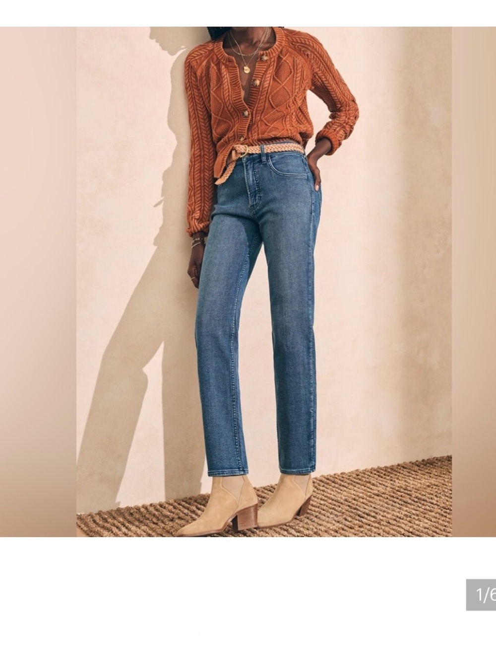 Faherty Stretch Terry Indigo 5-Pocket Women’s Jeans - Riverton Wash